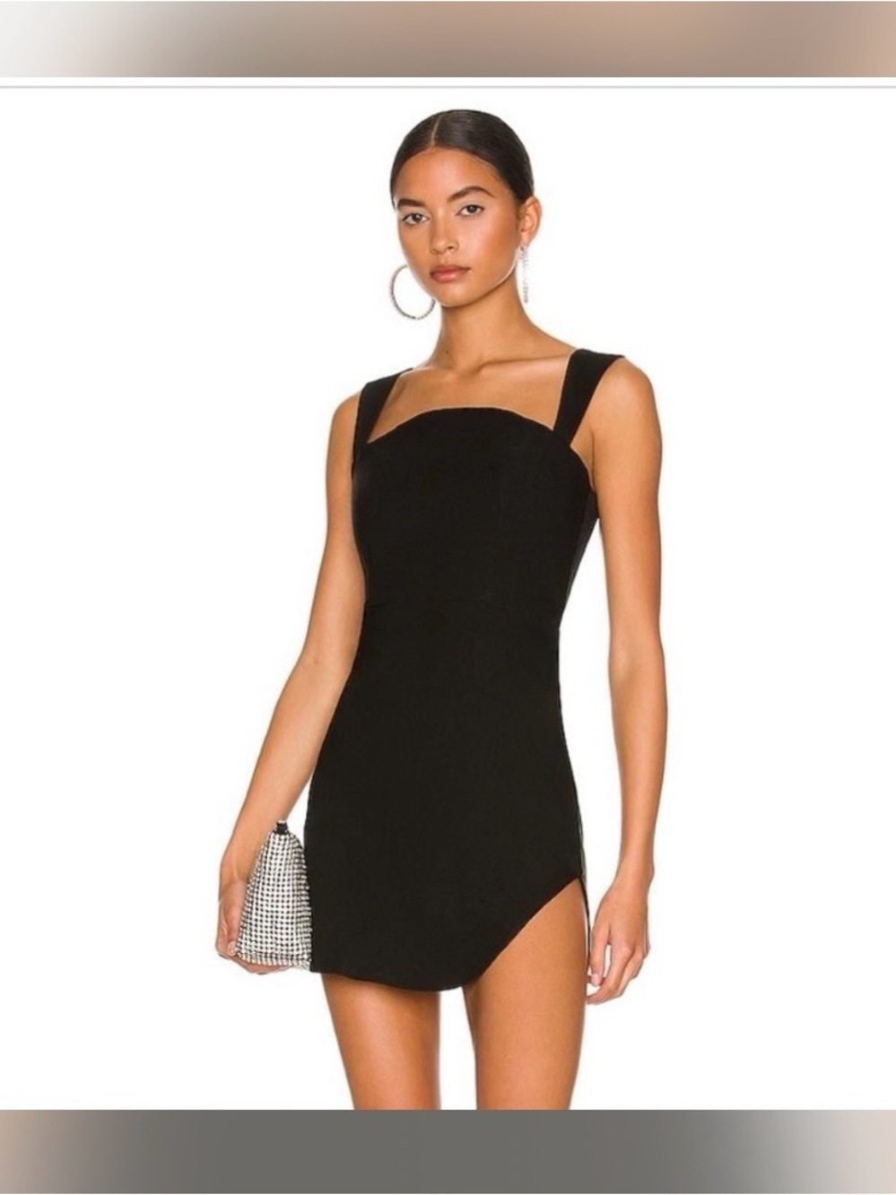 $268 revolve NBD Black Mini Dress with Wide Straps